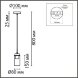 8102/1A COMFI LN25 326 хром/прозрачный металл/металл Подвес Е14 1*40W 220V ISHA