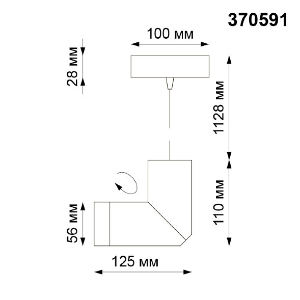 370591 NT19 097 серебристый черный Накладной светильник IP20 GU10 50W 220-240V ELITE