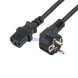 Шнур сетевой, вилка угловая СЕЕ 7/7(Schuko) - разъем IEC 320 C13, кабель 3x0,75 мм2, длина 1,8 метра (PVC пакет) REXANT