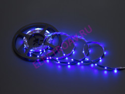 FLEX-SS5150В-B Гибкая LED лента на белой основе, цвет синий, 30 SMD5050, 5 м/10mm., 12V, 7,2 W/М, IP20