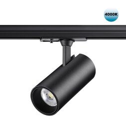 359162 PORT NT23 121 черный Светильник трековый однофазный трехжильный IP20 LED 24W 220V 4000К 2300Л