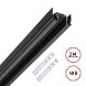 135201 SHINO NT23 044 черный Низковольтный шинопровод для монтажа в натяжной потолок 2м IP20 48V SMA