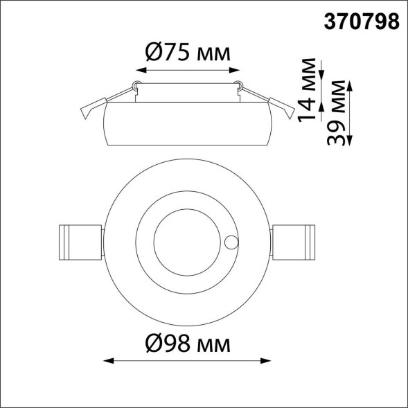 370798 SPOT NT21 335 белый/черный Светильник встраиваемый влагозащищенный IP44 GU10 50W 220V WATER