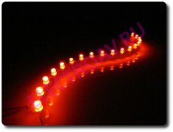 LED 18 12V 1.6W Гибкая линейка Flex (30*1 см), мощность 1,6W, красная