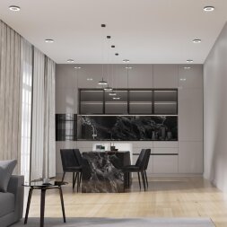 359281 OVER NT23 193 черный Светильник накладной светодиодный IP20 LED 18W 85-265V 1350Лм 3000К MIRR