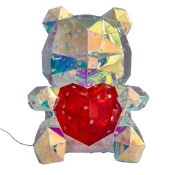 ULD-R508 USB BEAR WITH HEART Светильник декоративный «Мишка с сердцем», с USB проводом. 200 светодиодов. Белый свет. Цвет корпуса радужный. TM Uniel