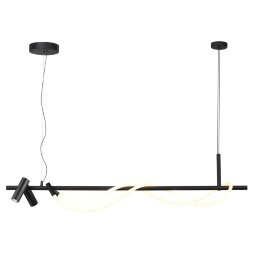 4391/30L HIGHTECH ODL24 263 черный/металл/канат Подвесной св-к с раздельн. вкл IP20 LED 30W 1200Лм 4