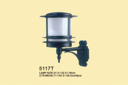 FL-5117T Фонарь настенный 31,5*22,5*35 см, IP 55. энергосберегающая лампа 15W, 220V, Аллюминий, прозрачное стекло Б/лампы