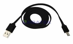 Кабель USB-A – micro USB, 2,4А, 1м, ПВХ, черный REXANT