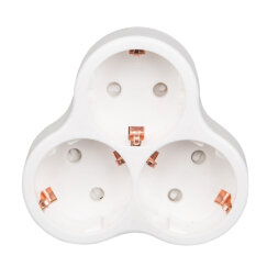 S-GES3-16F WHITE Разветвитель сетевой, с/з. 3 гнезда. 16А, 3500Вт. Белый. ТМ Uniel
