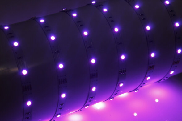FLEX-SS5150В-RGB Гибкая LED полоса на белой основе, цвет мульти, 30 светодиодов 50*50, 5 м., 12V, 7,2W/М, IP20