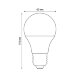 LED-A60-8W-3000K-E27-FR-SLS Лампа светодиодная. Форма A. матовая. Теплый белый свет 3000K. ТМ Volpe
