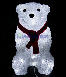 14-022, Светодиодная фигура "Медвежонок", 22см., 40 led 220/24V