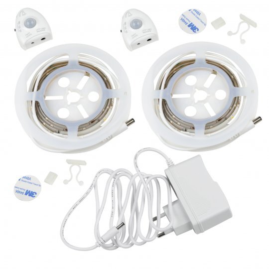 ULS-R02-6W-4000K-1.2Mx2-DIM SENSOR Smart Light Комплект светодиодной ленты на самоклеящейся основе. 2шт.х1.2м. IP65. Белый свет4000К. Адаптер 12Вт. IP20. в-к. ТМ Uniel.