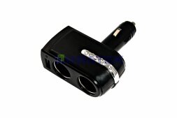 Разветвитель автоприкуривателя, 2 гнезда, 1хUSB (5В, 1000мА) REXANT