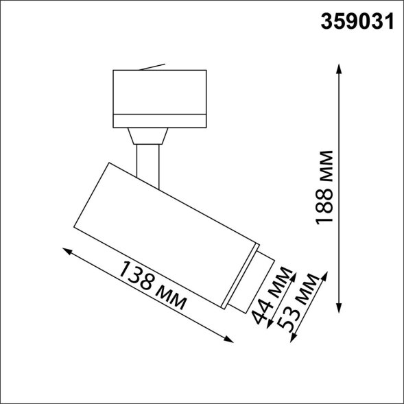 359031 PORT NT23 146 черный Трехфазный трековый светильник с переключателем цветовой температуры и м