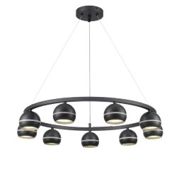 8242/9 COMFI LN25 203 черный металл Светильник подвесной LED GX53 8*7W 220V LUAZANA