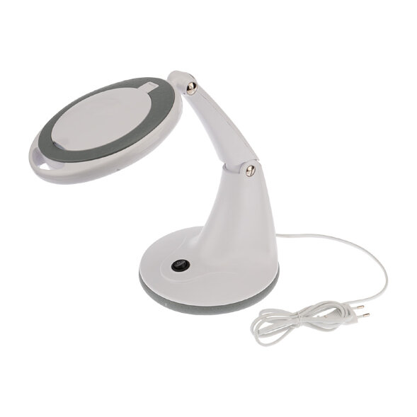 Лупа настольная 3D с подсветкой 30 SMD LED, o100мм, белая REXANT