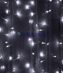 Гирлянда Занавес 2 x 3 м Белый 220В, 600 LED, Провод Прозрачный ПВХ, IP54