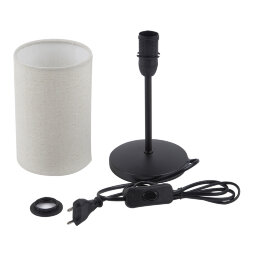 UML-B308 E14 BLACK-BEIGE Светильник настольный декоративный под лампу Е14. 40W. Механический выключатель. Черный-Бежевый. ТМ Uniel