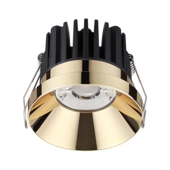 357909 NT19 088 золото Светильник встраиваемый IP44 LED 3000К 10W 100-265V METIS