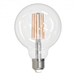 LED-G95-15W-4000K-E27-CL PLS02WH Лампа светодиодная. Форма шар. прозрачная. Серия Sky. Белый свет 4000K. Картон. ТМ Uniel.