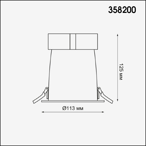 358200 NT19 092 белый Встраиваемый светильник IP20 LED 4000K 20W 220В VARPAS