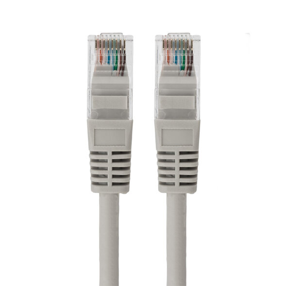 Шнур коммутационный, патч-корд U/UTP RJ45-RJ45, CAT 5e, LSZH серый, 5м REXANT