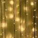 Гирлянда Занавес 1 x 6 м Тепло-Белый 220В, 600 LED, Провод Черный ПВХ, IP54