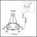 8237/9 COMFI LN25 210 черный, металл Светильник подвесной GU10 9*35W 220V ILMINA