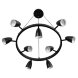 8237/9 COMFI LN25 210 черный, металл Светильник подвесной GU10 9*35W 220V ILMINA