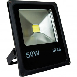 SFL70-50, Прожектор черный прямоугольный 50W, 6400K, IP65, AC220V/50Hz, 283*234*65 мм