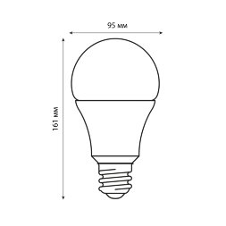 LED-A95-35W-4000K-E27-FR-SLS Лампа светодиодная. Форма A. матовая. Белый свет 4000K. ТМ Volpe