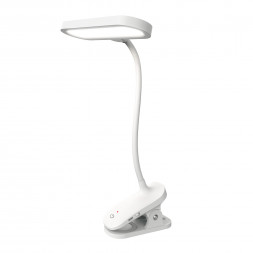 ULM-D602 10W-3000-6000K-DIM WHITE Светильник настольный светодиодный прищепка. Сенсорный выключатель. Диммер. Белый. TM Uniel