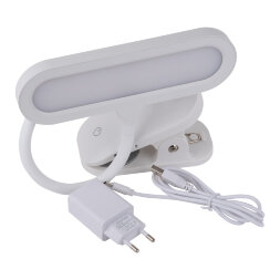 ULM-D602 10W-3000-6000K-DIM WHITE Светильник настольный светодиодный прищепка. Сенсорный выключатель. Диммер. Белый. TM Uniel