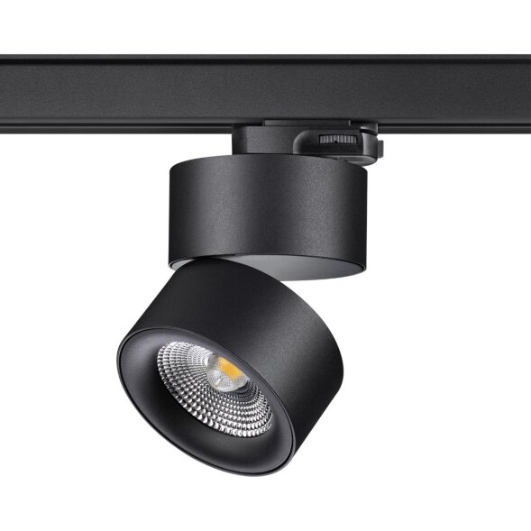 358787 PORT NT21 101 черный Трехфазный трековый светодиодный светильник IP20 LED 25W 4000K 2200Лм 10