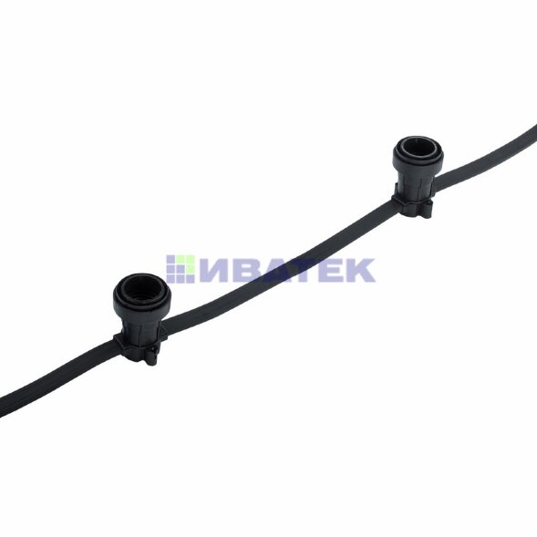 Гирлянда Belt-Light 2 жилы, 100м, шаг 40см, 225 патронов E27, IP65, черный провод NEON-NIGHT