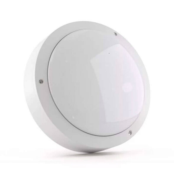 ULW-K13A 10W-4000K IP65 WHITE Светильник светодиодный влагозащищенный. Круг. Белый свет 4000K. 1200Лм. 150X60мм. Корпус белый. ТМ Uniel