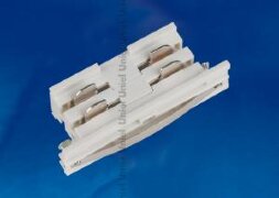 UBX-A11 WHITE 1 POLYBAG Соединитель для 2-х шинопроводов прямой внутренний. Трехфазный. Цвет белый. Упаковка полиэтиленовый пакет.