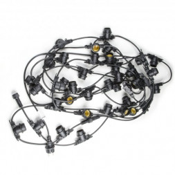 UDL-K111 80-E27-20M IP65 BLACK BELT-LIGHT Гирлянда Белт-Лайт. 20м + 1.5м сетевой шнур. 80 патронов E27. шаг 25см. Чёрная. TM Uniel.