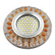 DLS-L151 GU5.3 GLASSY-GOLD Светильник декоративный встраиваемый. серия Luciole. Без лампы. GU5.3. Доп. светодиодная подсветка 3Вт. Стекло. Зеркальный-прозрачный+светло-коричневый. ТМ Fametto