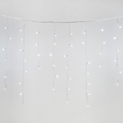 ULD-B10005-480/TTK WHITE IP44 Бахрома светодиодная с эффектом мерцания, 10м. Соединяемая. 480 светодиодов. Белый свет. Провод прозрачный. ТМ Uniel