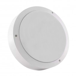 ULW-K15A 25W-4000K IP65 WHITE Светильник светодиодный влагозащищенный. Круг. Белый свет 4000K. 3000Лм. 220X70мм. Корпус белый. ТМ Uniel