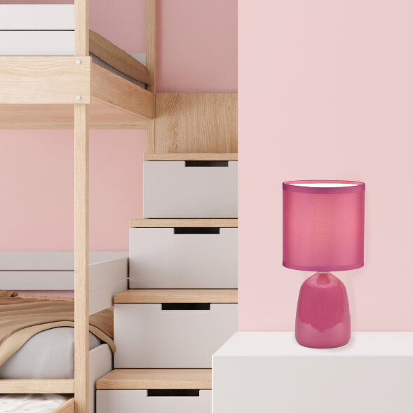 UML-B305 E14 PINK Светильник настольный декоративный под лампу Е14. 40W. Механический выключатель. Розовый. ТМ Uniel