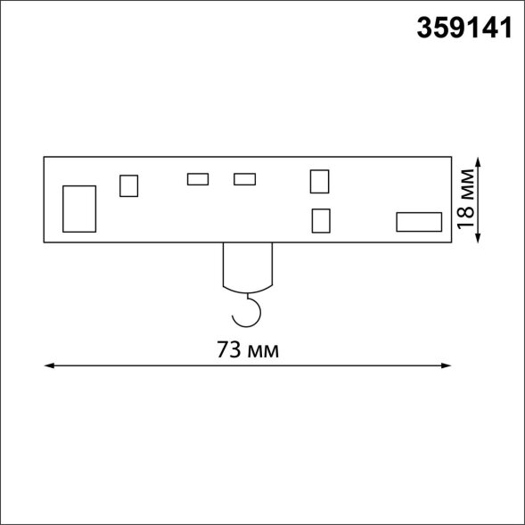 359141 KONST NT23 068 черный Адаптер/держатель для низковольтного трека FLUM без токопровода для арт