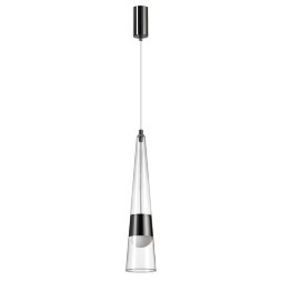 5044/12L L-VISION ODL24 435 глянц.темн.хром/прозрачный/металл/стекло Подвес LED 12W 3000K 1334Лм LUM