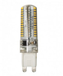Лампа светодиодная капсульная G4, G5.3, G9, E14, LB-425 104LED(5W) 230V G9 6400K капсула силикон 16x