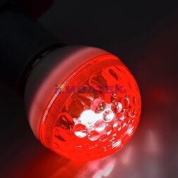 Лампа строб Е27 O50мм красная