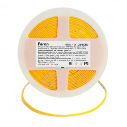 Лента светодиодная 400SMD(2110)/ 7Вт/м 12V 5000*3*1.8мм 6500K, IP20, LS630 FERON