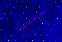 LED-SNL-C-432-2*3M-240V-B/BL СИНИЕ LED на черном проводе. Сеть влагозащищенная с контроллером, соединяемая, 2Мх3М, 432LED, 5шт/кор.